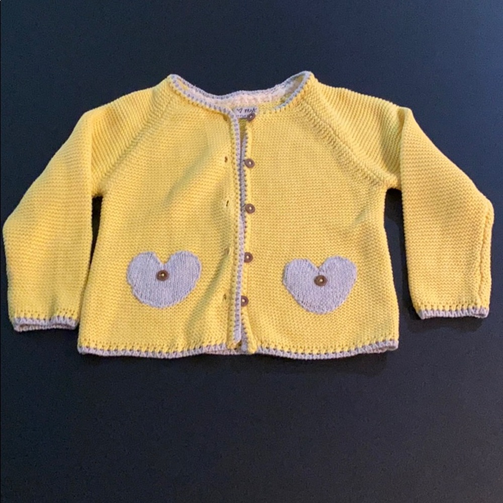Next direct yellow knit cardigan size 4-5